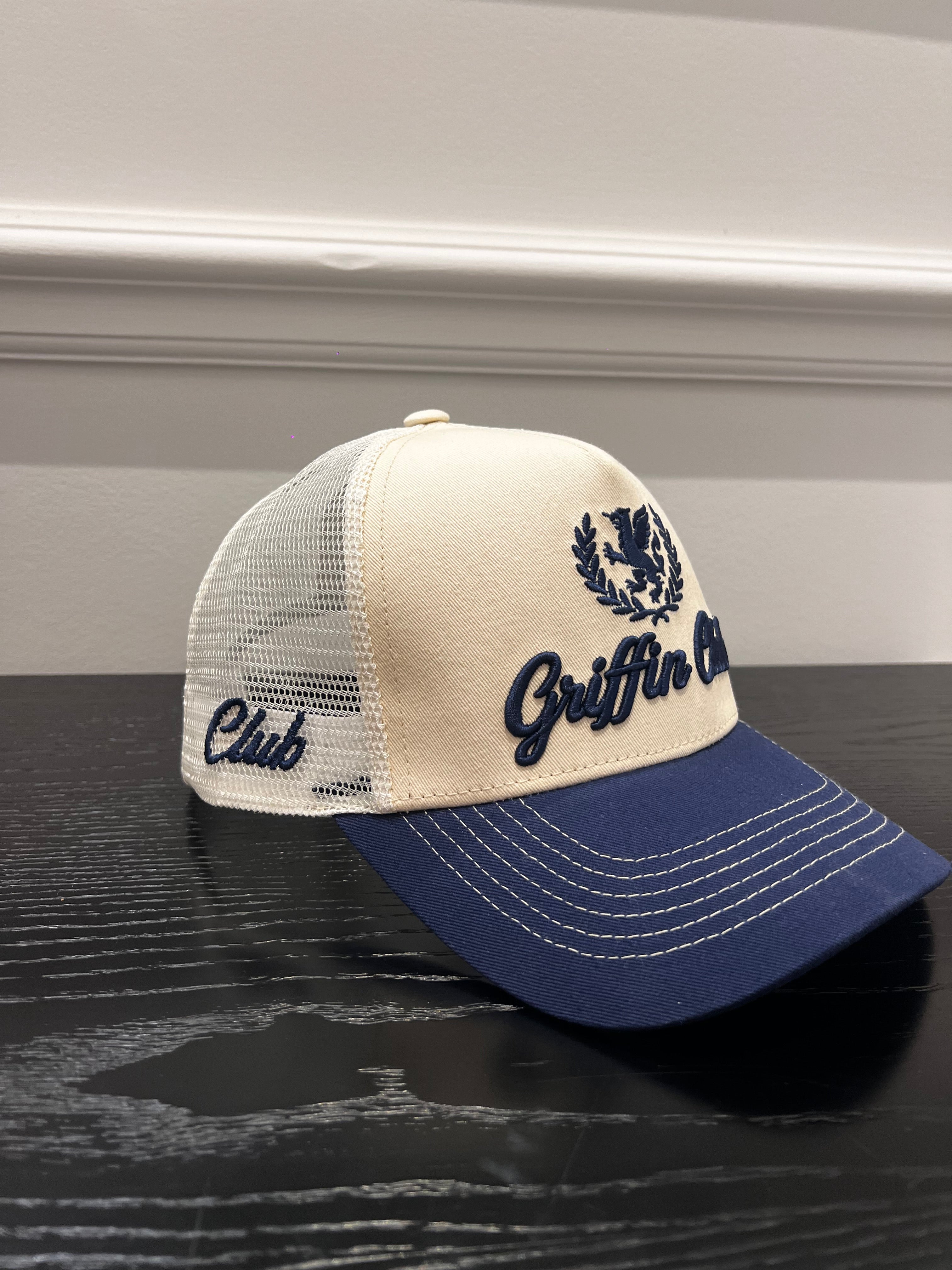 Beige/Blue - Griffin club hat